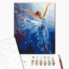   Leichtigkeit und Harmonie - Malen-nach-Zahlen-Set auf Keilrahmen 40x50