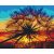   Löwenzahn bei Sonnenuntergang - Malen-nach-Zahlen-Set auf Keilrahmen 40x50