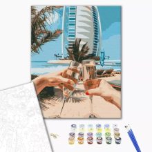 Dubai két főre - Számfestő készlet kereten 40X50