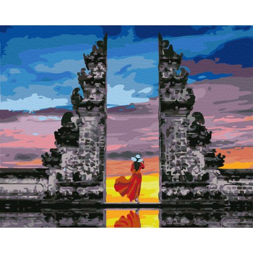 Reise nach Bali - Malen-nach-Zahlen-Set auf Keilrahmen 40x50