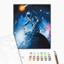 Die Blumen des Universums - Malen-nach-Zahlen-Set auf Keilrahmen 40x50