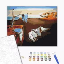 Die fließende Zeit - Salvador Dalí - Malen-nach-Zahlen-Set auf Keilrahmen 40x50