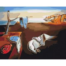 Die fließende Zeit - Salvador Dalí - Malen-nach-Zahlen-Set auf Keilrahmen 40x50