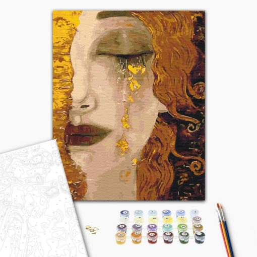 Goldene Tränen - Anne-Marie Zilberman - Malen-nach-Zahlen-Set auf Keilrahmen 40x50