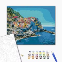 Cinque Terre - Malen-nach-Zahlen-Set auf Keilrahmen 40x50