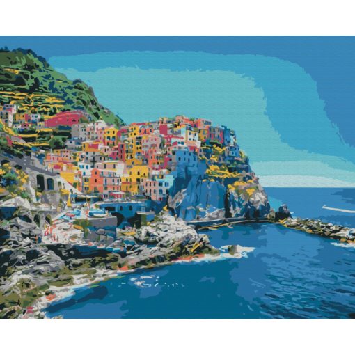 Cinque Terre - Malen-nach-Zahlen-Set auf Keilrahmen 40x50