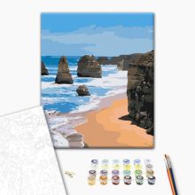 Part menti sziklák - Számfestő készlet kereten 40X50