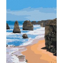 Part menti sziklák - Számfestő készlet kereten 40X50