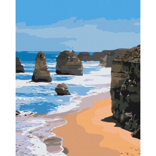 Part menti sziklák - Számfestő készlet kereten 40X50