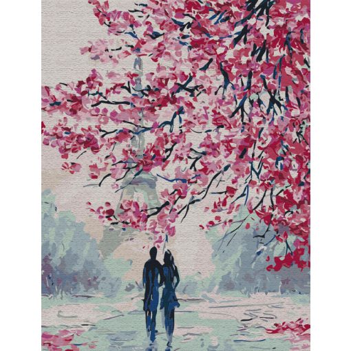 Romantischer Weg - Malen-nach-Zahlen-Set auf Keilrahmen 40x50