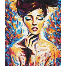 Weibliche Schönheit - Malen-nach-Zahlen-Set auf Keilrahmen 40x50