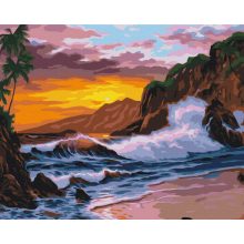 Tosende Wellen - Malen-nach-Zahlen-Set auf Keilrahmen 40x50