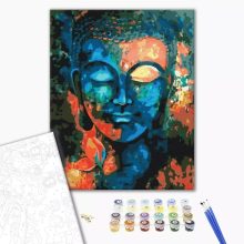 Buddhas Lächeln - Malen-nach-Zahlen-Set auf Keilrahmen 40x50