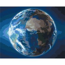 Der Planet des Lebens - Malen-nach-Zahlen-Set auf Keilrahmen 40x50