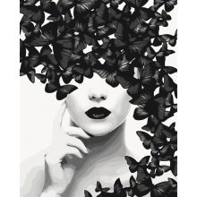 Das Geheimnis der Schmetterlinge - Malen-nach-Zahlen-Set auf Keilrahmen 40x50