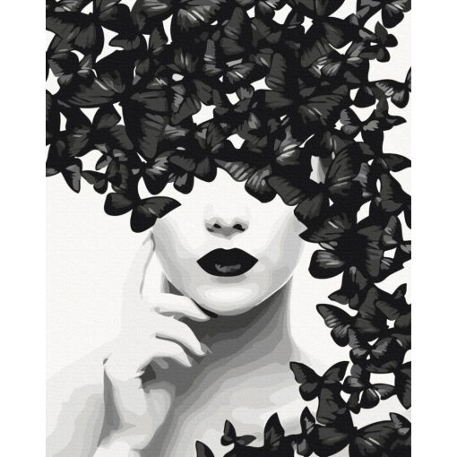 Das Geheimnis der Schmetterlinge - Malen-nach-Zahlen-Set auf Keilrahmen 40x50