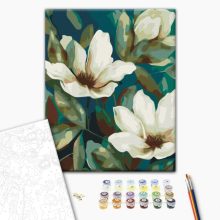 Sanfte Blumen - Malen-nach-Zahlen-Set auf Keilrahmen 40x50