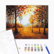 Herbstwald - Malen-nach-Zahlen-Set auf Keilrahmen 40x50