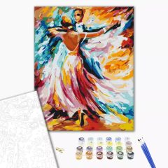 Waltz Farben - Malen-nach-Zahlen-Set auf Keilrahmen 40x50