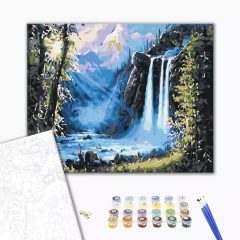   Der Zauber der Natur - Malen-nach-Zahlen-Set auf Keilrahmen 40x50