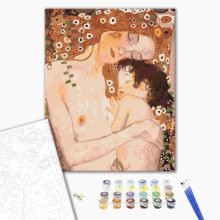 Mutter mit Kind (Ausschnitt) - Gustav Klimt - Malen-nach-Zahlen-Set auf Keilrahmen 40x50