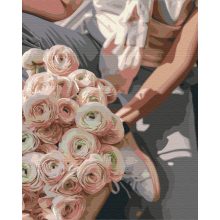 Stilvolles Bouquet - Malen-nach-Zahlen-Set auf Keilrahmen 40x50