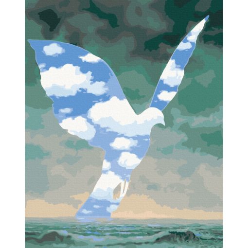 Die große Familie - René Magritte - Malen-nach-Zahlen-Set auf Keilrahmen 40x50