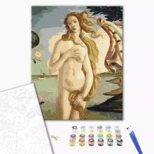Die Geburt der Venus - Sandro Botticelli - Malen-nach-Zahlen-Set auf Keilrahmen 40x50