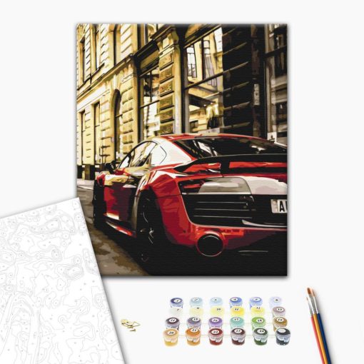 Porsche - Számfestő készlet kereten 40X50