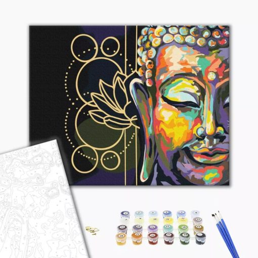 Buddha-Motiv - Malen-nach-Zahlen-Set auf Keilrahmen 40x50