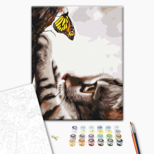 Kleine Freunde - Malen-nach-Zahlen-Set auf Keilrahmen 40x50