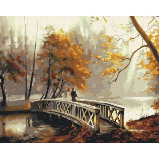 Őszi köd - Számfestő készlet kereten 40x50