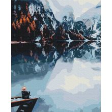 Rundfahrt am See - Malen-nach-Zahlen-Set auf Keilrahmen 40x50