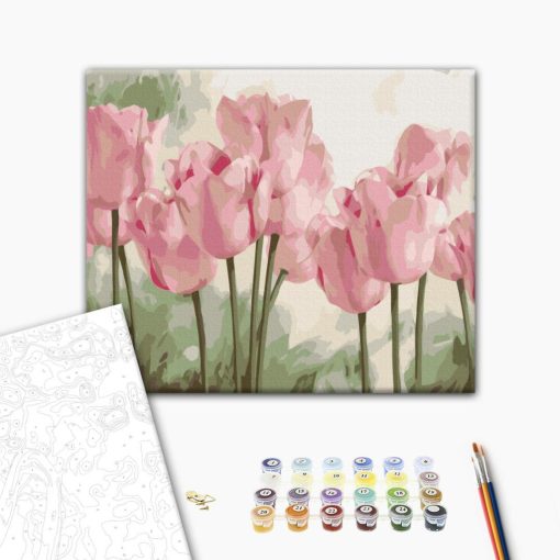 Duftende Tulpen - Malen-nach-Zahlen-Set auf Keilrahmen 40x50