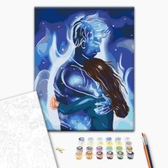   Kosmischer Umarmung - Malen-nach-Zahlen-Set auf Keilrahmen 40x50