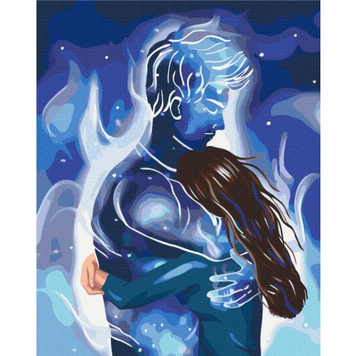 Kosmischer Umarmung - Malen-nach-Zahlen-Set auf Keilrahmen 40x50