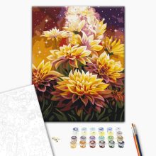 Magische Blumen - Malen-nach-Zahlen-Set auf Keilrahmen 40x50