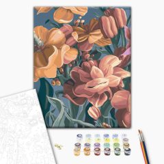   Blühende Harmonie 1 - Malen-nach-Zahlen-Set auf Keilrahmen 40x50