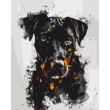 Feuer und Treue - Malen-nach-Zahlen-Set auf Keilrahmen 40x50