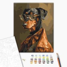 Elegáns eb - Számfestő készlet kereten 40x50