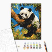 Ruhiger Panda - Malen-nach-Zahlen-Set auf Keilrahmen 40x50