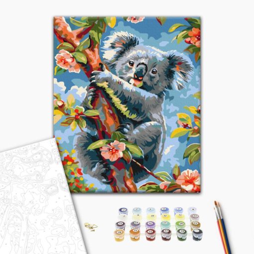 Herr Koala - Malen-nach-Zahlen-Set auf Keilrahmen 40x50