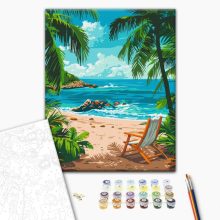 Irdisches Paradies - Malen-nach-Zahlen-Set auf Keilrahmen 40x50