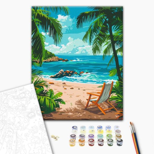 Irdisches Paradies - Malen-nach-Zahlen-Set auf Keilrahmen 40x50