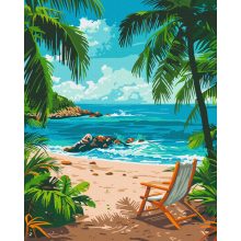 Irdisches Paradies - Malen-nach-Zahlen-Set auf Keilrahmen 40x50