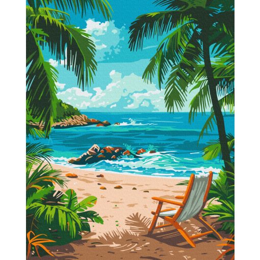 Irdisches Paradies - Malen-nach-Zahlen-Set auf Keilrahmen 40x50