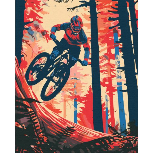 Adrenalin auf zwei Rädern - Malen-nach-Zahlen-Set auf Keilrahmen 40x50