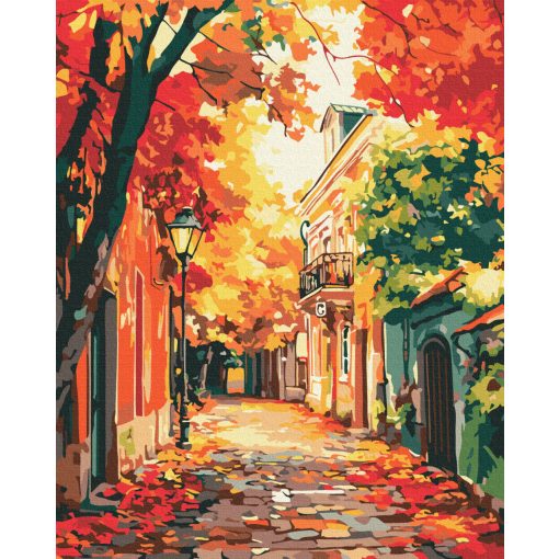 Nostalgischer Herbst - Malen-nach-Zahlen-Set auf Keilrahmen 40x50