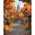 Mittelalterlicher Herbst - Malen-nach-Zahlen-Set auf Keilrahmen 40x50
