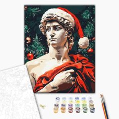   Husky-Freundschaft - Malen-nach-Zahlen-Set auf Keilrahmen 40x50